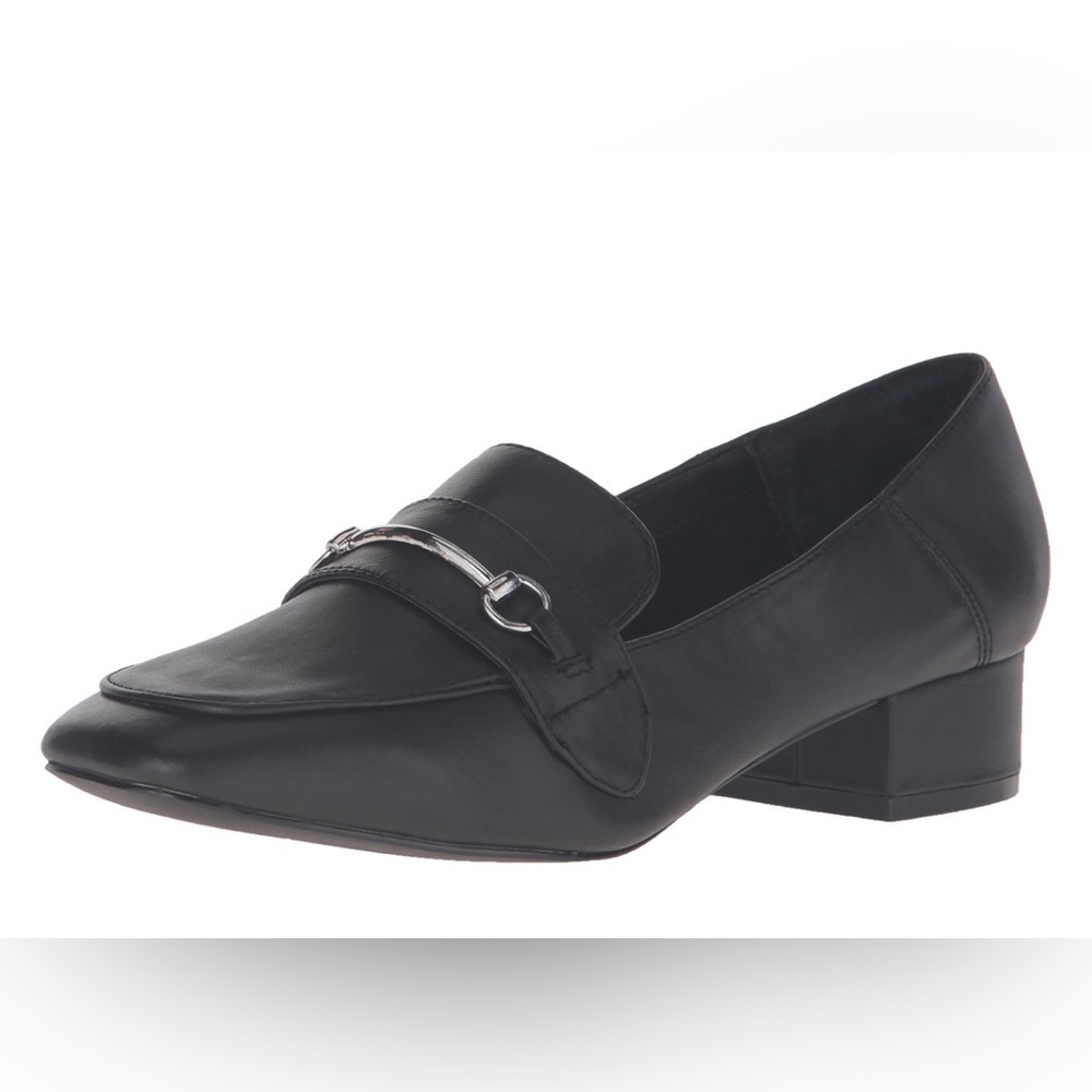 Steve Madden Timber Black Leather Horsebit Penny Loafers‎ Square Toe Mens 10